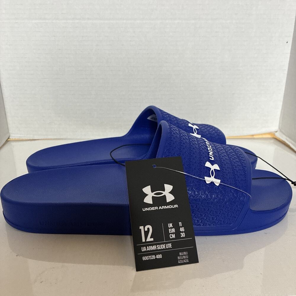 Under Armour UA Armr Slide Lite Men's Slides Royal Blue Size 12 NWT